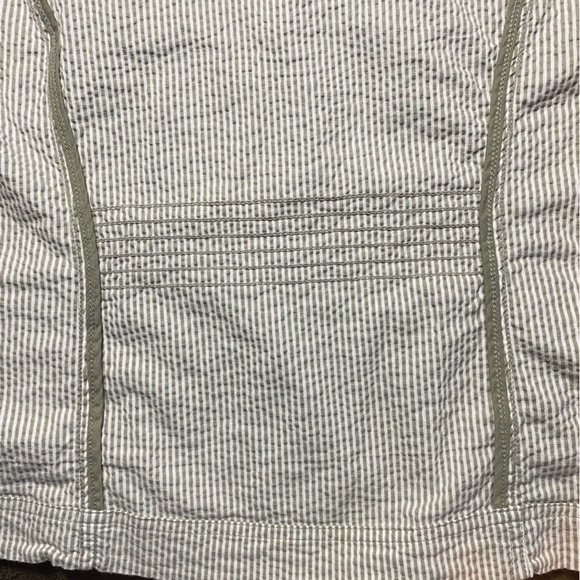 Charter Club 100% Cotton Lightweight pinstripe Blazer/Jacket Size Medium Gray - Picture 8 of 10